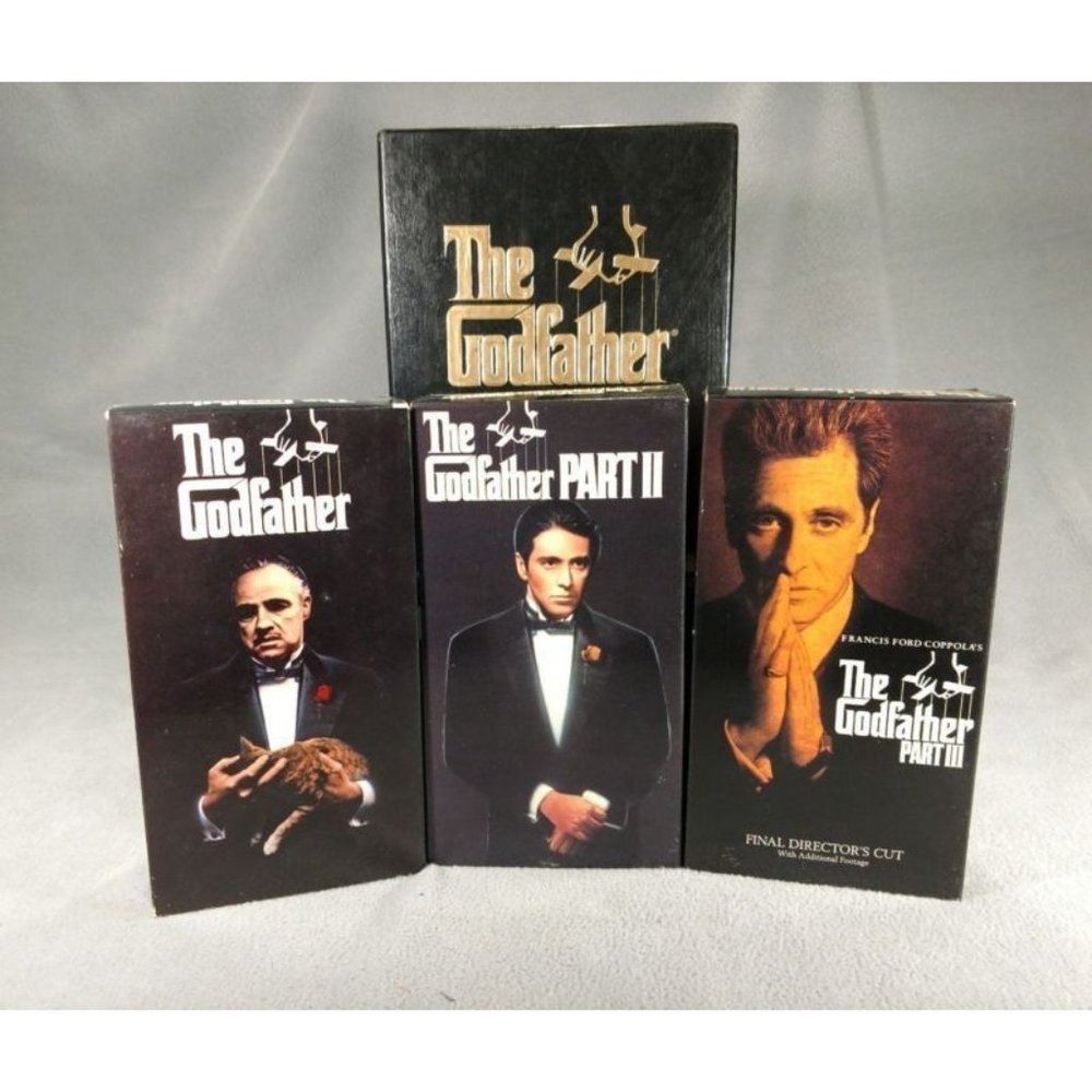 THE GODFATHER COLLECTION COMPLETE TRILOGY VHS 6 TAPE BOX SET VGUC ANB
